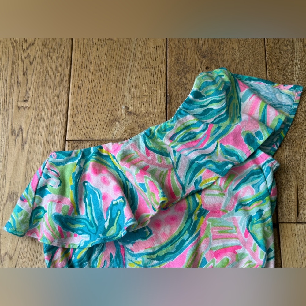 Lilly Pulitzer Girls Sansa One-shoulder Romper size XS 2-3 - Picture 6 of 7